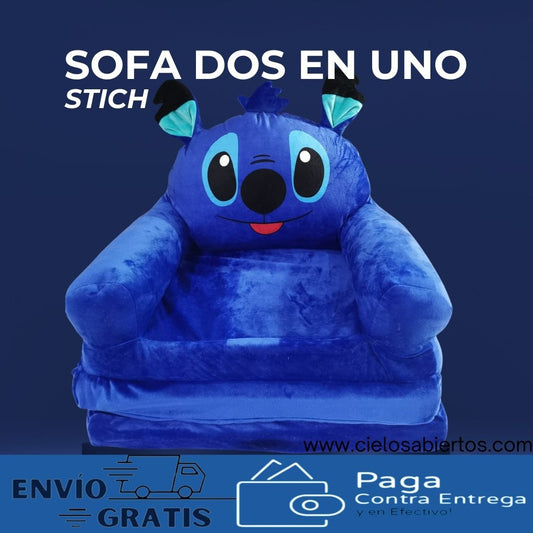 Sofa Cama dos en uno para niños acolchados Stich