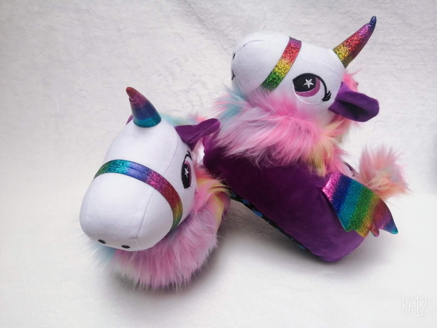 Babuchas Pantuflas Unicornio Térmicas Suela Antideslizante