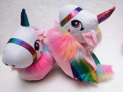 Babuchas Pantuflas Unicornio Térmicas Suela Antideslizante