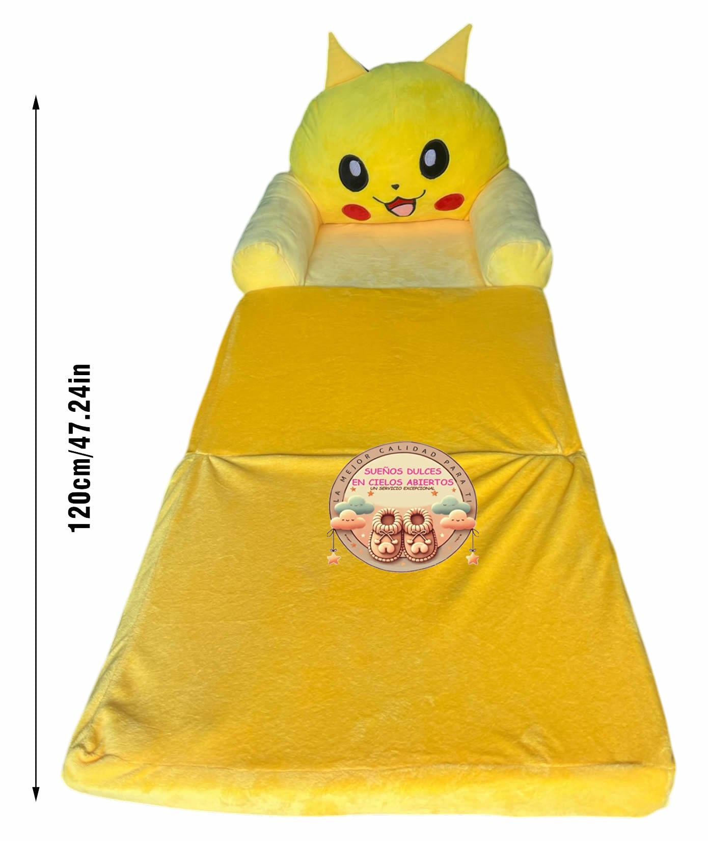 Sofa Cama dos en uno para niños acolchados pikachu