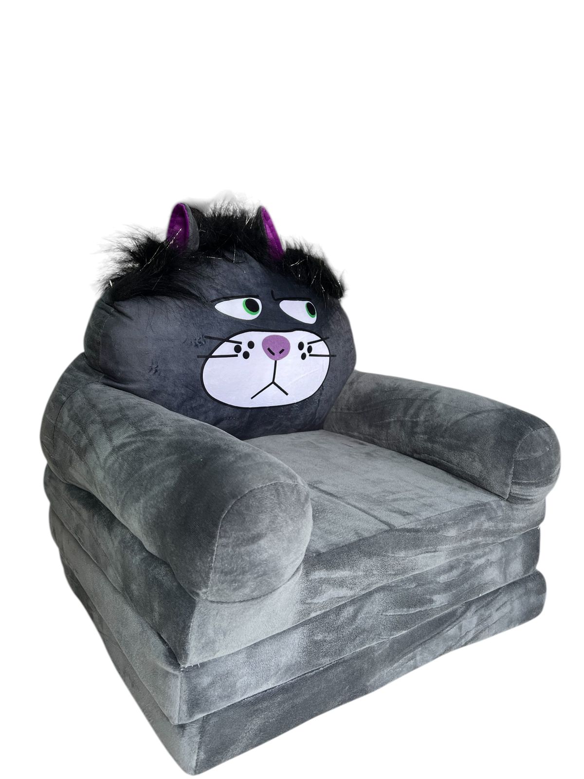 Sofa Cama dos en uno para niños acolchados Gato Lucifer